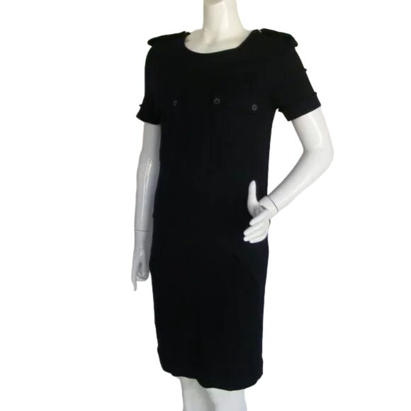 KARL LAGERFELD Dress, S, Navy, Career, Pockets, Back Zipper, Short sleeves - Picture 4 of 15